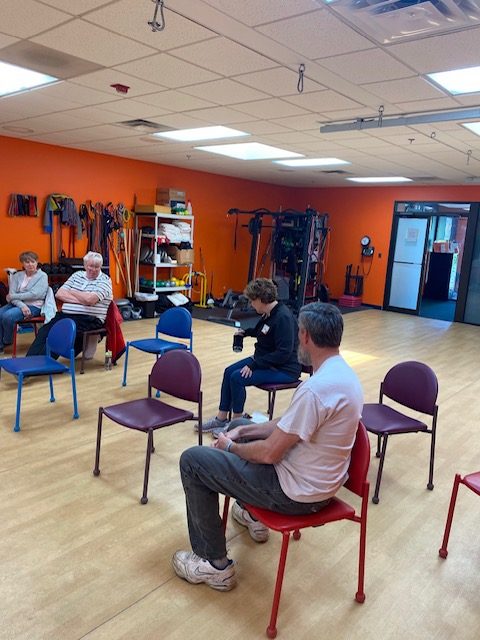 Participants in the Cooking with Exercise program, in partnership with the Rochester Parkinson's Network